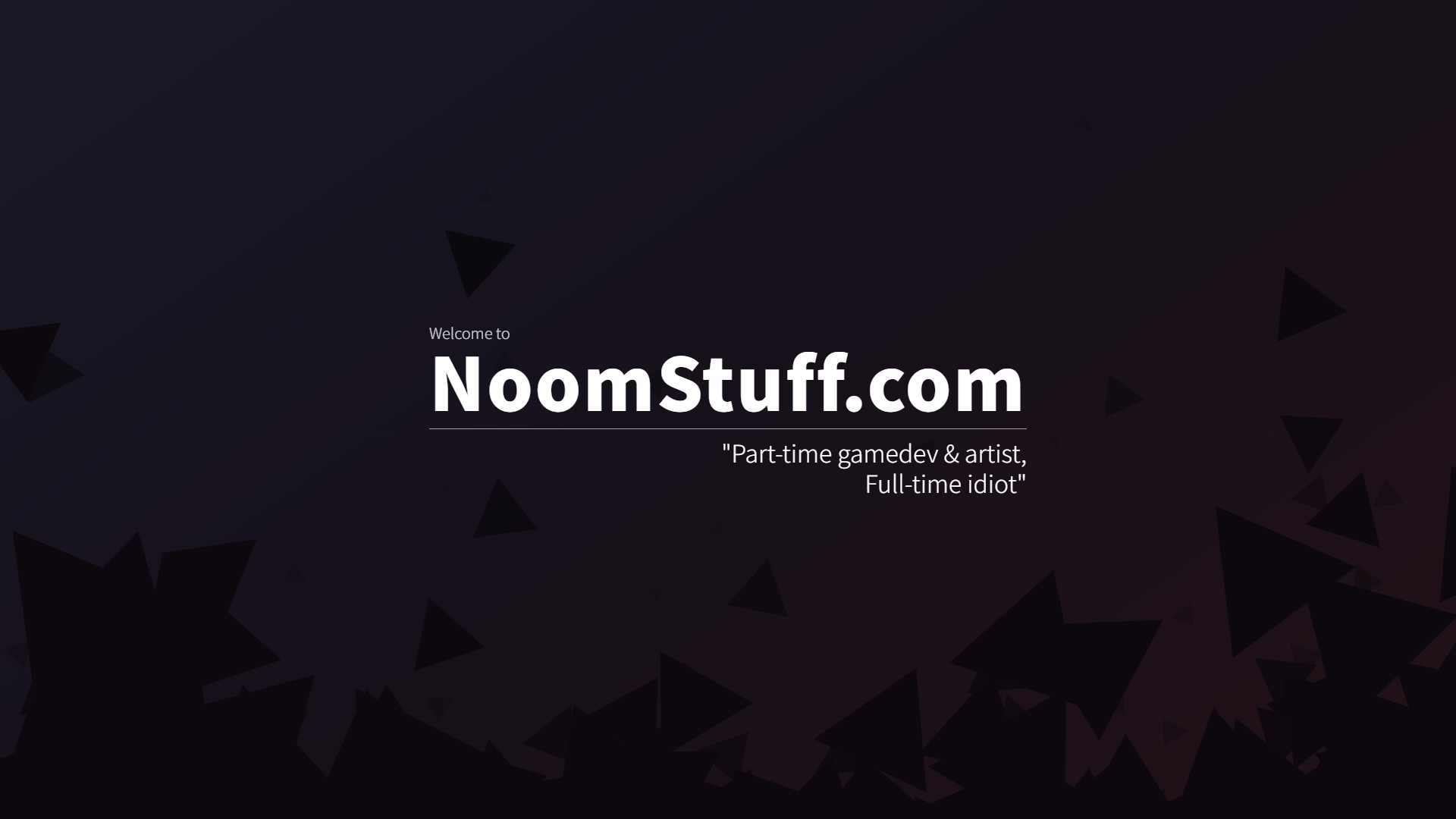 Picture of the landing page of NoomStuff.com